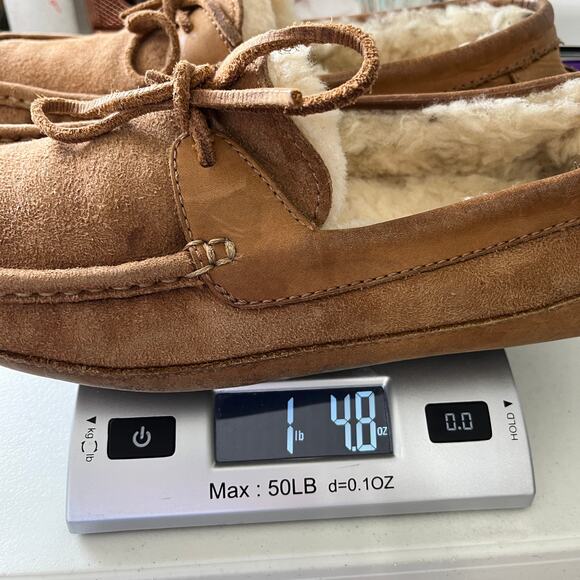 UGG Australia Byron Moccasin Men's Size 10  Sheepskin Slippers 5102 Chestnut - Picture 14 of 14